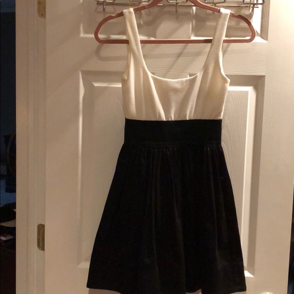 Black and white mini dress.